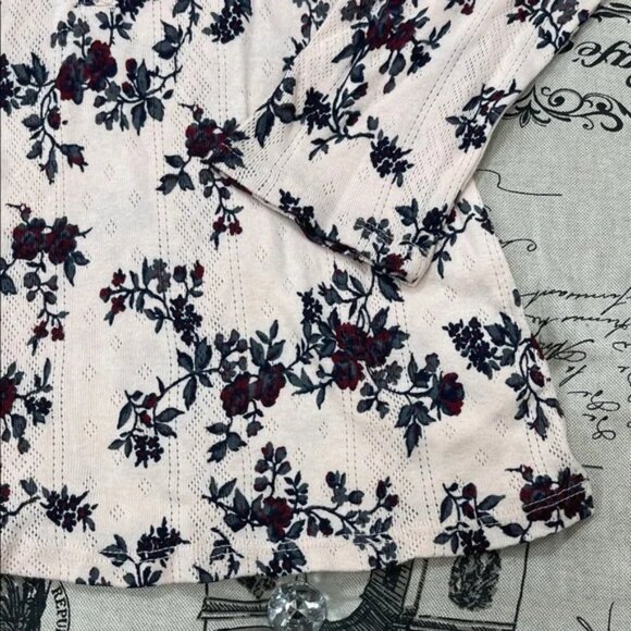 Lucky Brand Floral Print Henley Knit Top - Picture 6 of 13